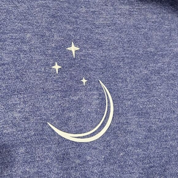 🔸️NWT Tru Self Blue Celestial Long Sleeve Sweatshirt Large - Picture 8 of 14